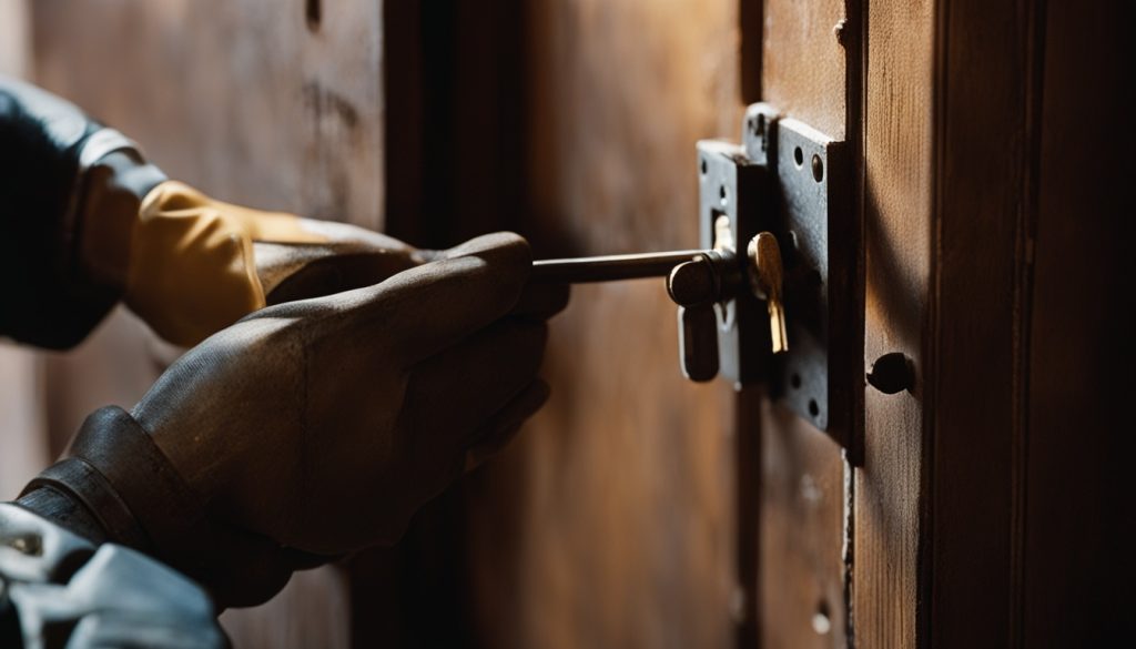 removing old door lock